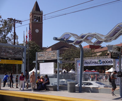 The Los Angeles Times Festival of Books is held on the USC campus. One entrance is across the street from the Metro Expo Line station.
